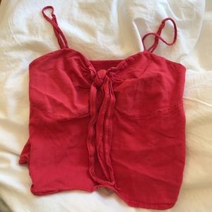 Brandy Melville red tie top